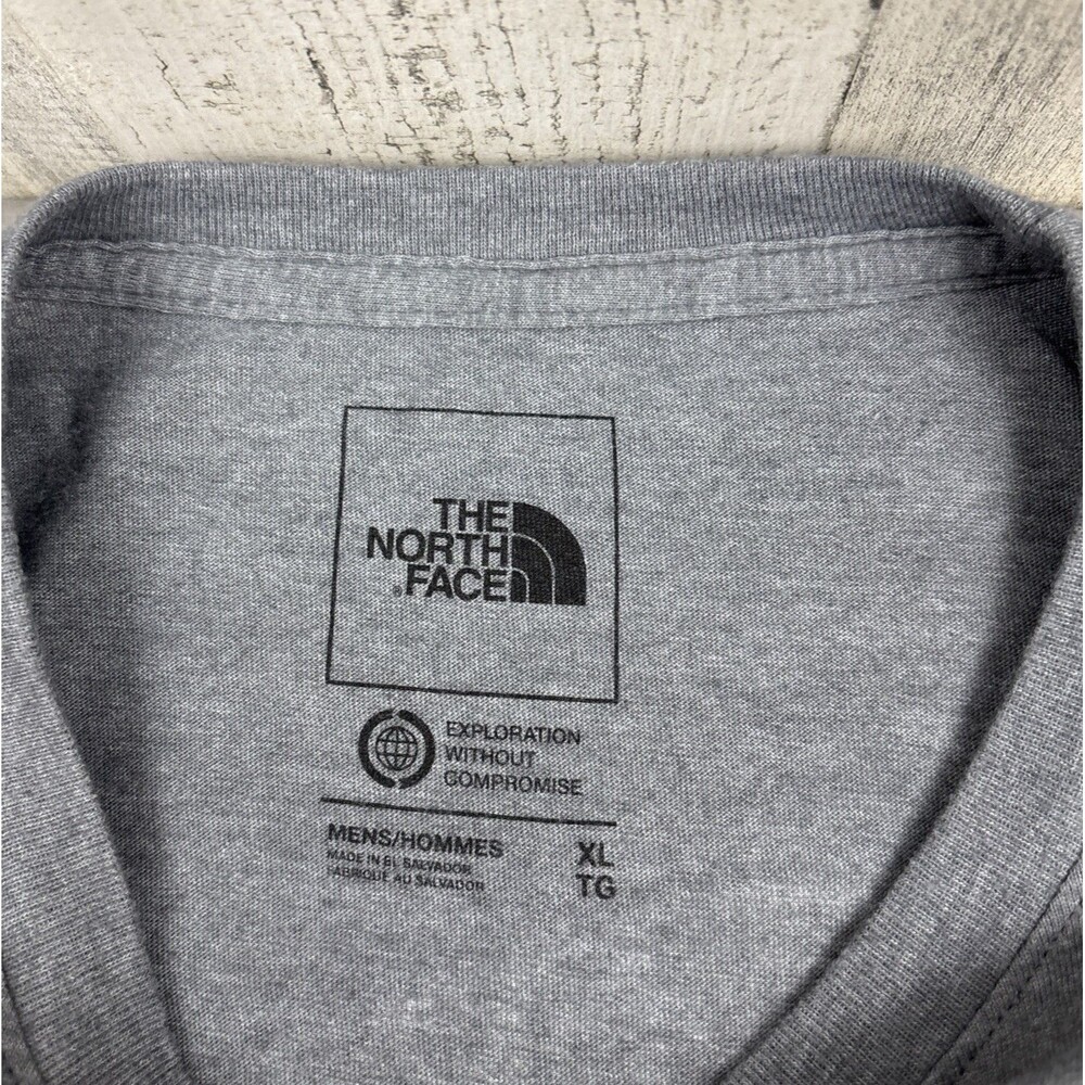 The North Face Gray Long Sleeve Logo T Shirt XL (24”x30”) - Picture 3 of 3